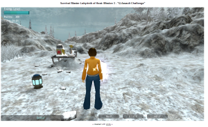 The vast frozen wilderness faces the player as she learns about heat flow formula.